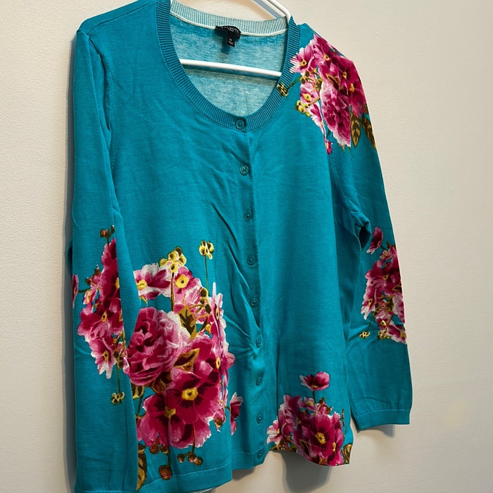 Talbots Teal Knit Sweater